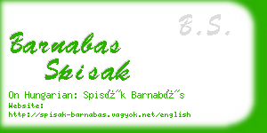 barnabas spisak business card